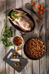 Husa s kaštanovou nádivkou